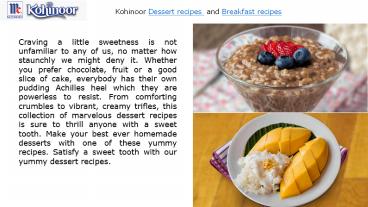Dessert recipes (1)