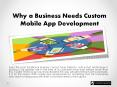 Why a Business Needs Custom App Development | iMedia Designs PowerPoint PPT Presentation