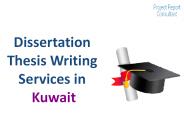 Dissertation Thesis Writing Services in Kuwait