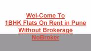 Flat on Rent in Pune without Brokerage 1BHK