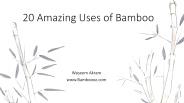 20 Unique uses if bamboo