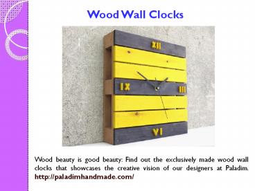 Wood Wall Clocks