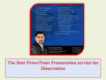 The Best PowerPoint Presentation service for Dissertation presentation ...
