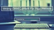 Writing good content for your website