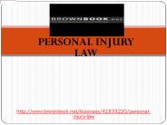 Personal injury law