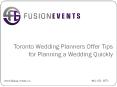 Toronto Wedding Planners Offer Tips for Planning a Wedding Quickly.pptx PowerPoint PPT Presentation