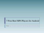 5 Free Best MP4 Players for Android