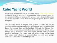 Cabo Luxury Yacht Charters