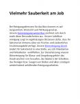 Vielmehr Sauberkeit am Job PowerPoint PPT Presentation