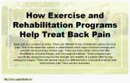 Varied ways to decrease back problems