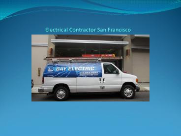 Electrical Contractor San Francisco