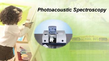 Photoacoustic Spectroscopy