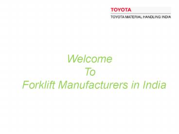 Engine Forklift India