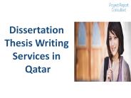 Dissertation Thesis Writing Services in Qatar