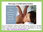 Online Massage Therapy Courses