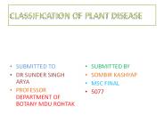 Classification of Plant Disease PowerPoint PPT Presentation