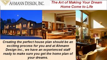 Dream Home Floor Plans-Ahmann Design