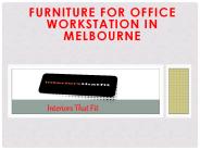 Furniture for Office Workstation in Melbourne
