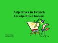 Adjectives in French PowerPoint PPT Presentation