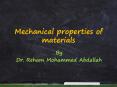 Mechanical properties of materials PowerPoint PPT Presentation