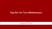 BookMyTime- Tips for car Tyre maintenance.