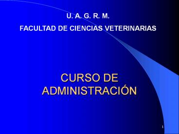 CURSO DE ADMINISTRACI