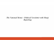 The National Memo – Political Newsletter with Sharp Reporting