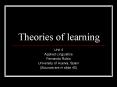 Theories of learning PowerPoint PPT Presentation