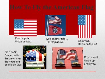 How To Fly the American Flag