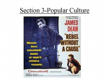 Section 3-Popular Culture