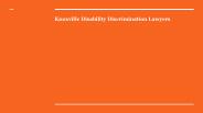 Knoxville Disability Discrimination Lawyers