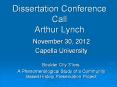 Dissertation Conference Call Arthur Lynch PowerPoint PPT Presentation
