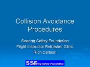 Collision Avoidance Procedures