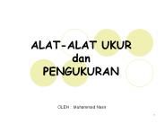 ALAT-ALAT UKUR dan PENGUKURAN