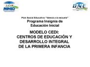 MODELO CEDI: CENTROS DE EDUCACI