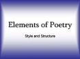 Elements of Poetry PowerPoint PPT Presentation