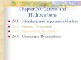 Chapter 20: Carbon and Hydrocarbons PowerPoint PPT Presentation