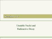 Unstable Nuclei and
