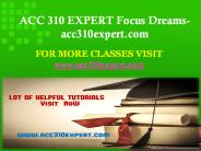ACC 310 EXPERT Focus Dreams-acc310expert.com