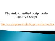 Php Auto Classified Script, Auto Classified Script (1)