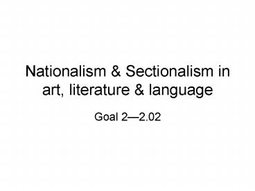 Nationalism