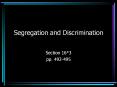 Segregation and Discrimination PowerPoint PPT Presentation