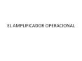 EL AMPLIFICADOR OPERACIONAL PowerPoint PPT Presentation