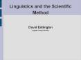Linguistics and the Scientific Method PowerPoint PPT Presentation