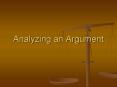 Analyzing an Argument PowerPoint PPT Presentation