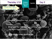 Thursday 1/12 Day 2