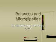 Balances and Micropipettes