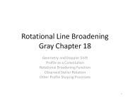 Rotational Line Broadening Gray Chapter 18