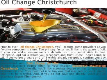 Oil Change Christchurch