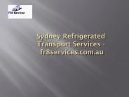 Sydney Refrigerated Transport Services
